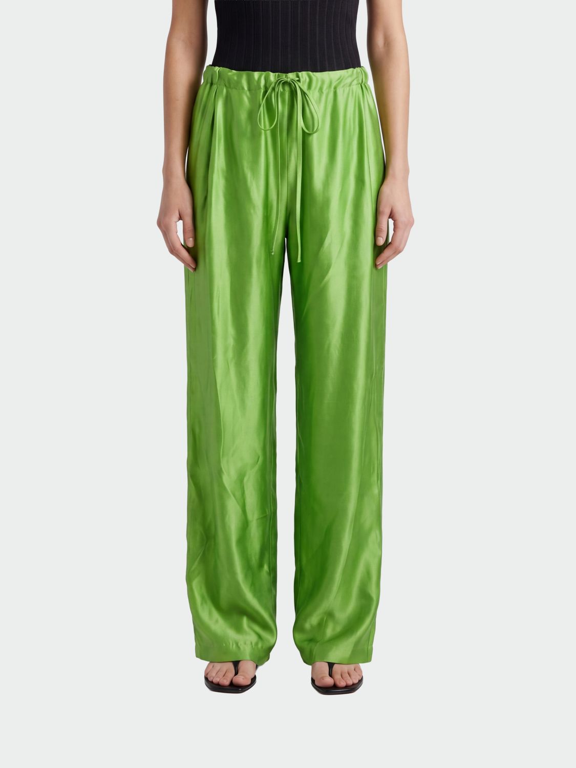Khaite KHAITE Palazzo Trousers in Viscose with Drawstring　KHAITE Palazzo ビスコース トラウザーズ ドローストリング付き