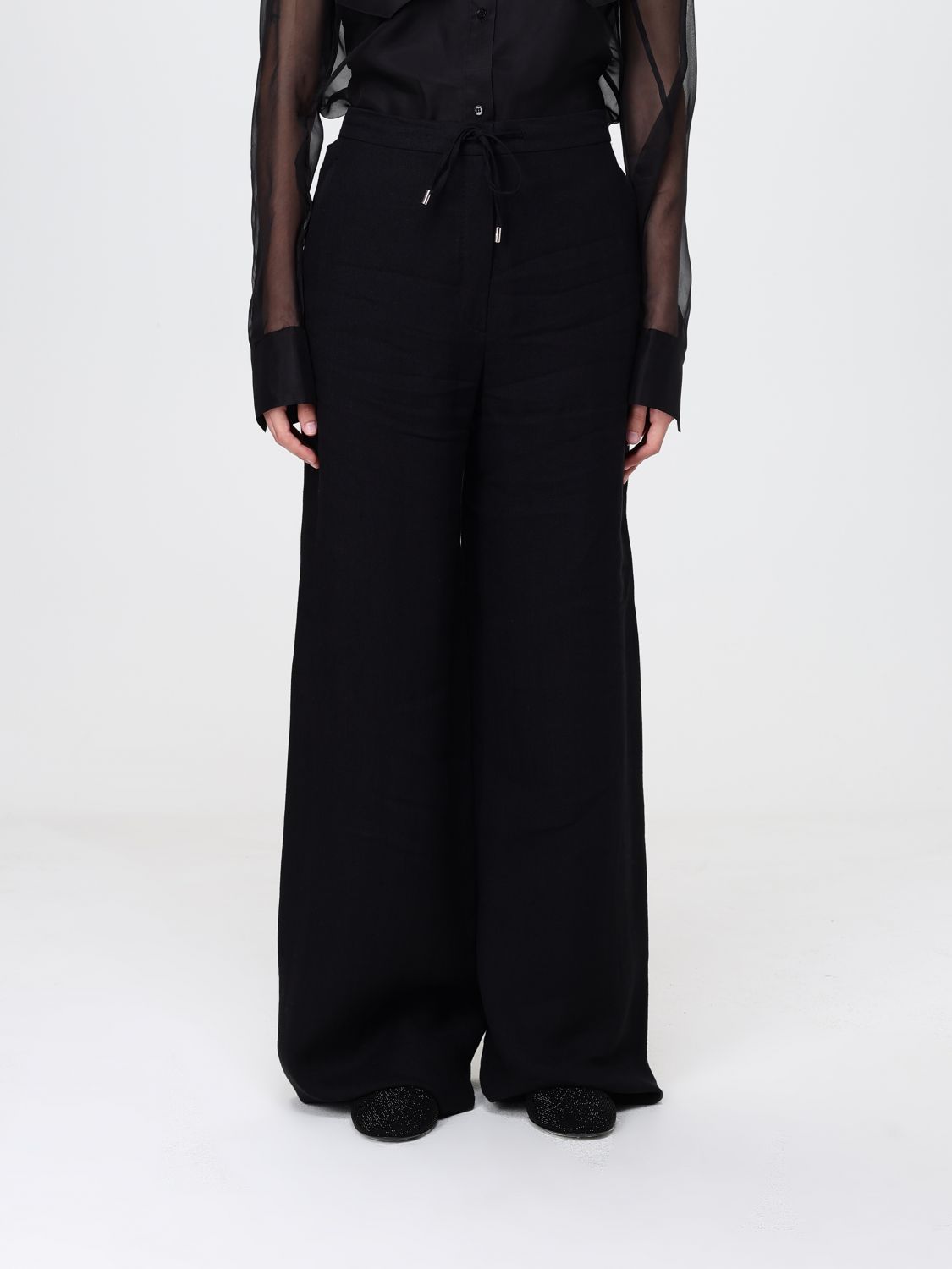 MAX MARA Linen Palazzo Trousers　MAX MARA リネン パラッツォ トラウザーズ MAX