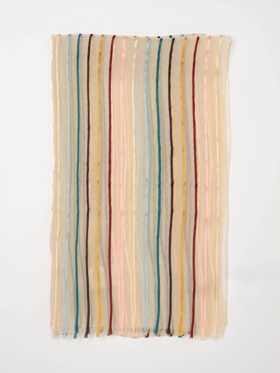Paul Smith Striped Silk Blend Scarf · OS