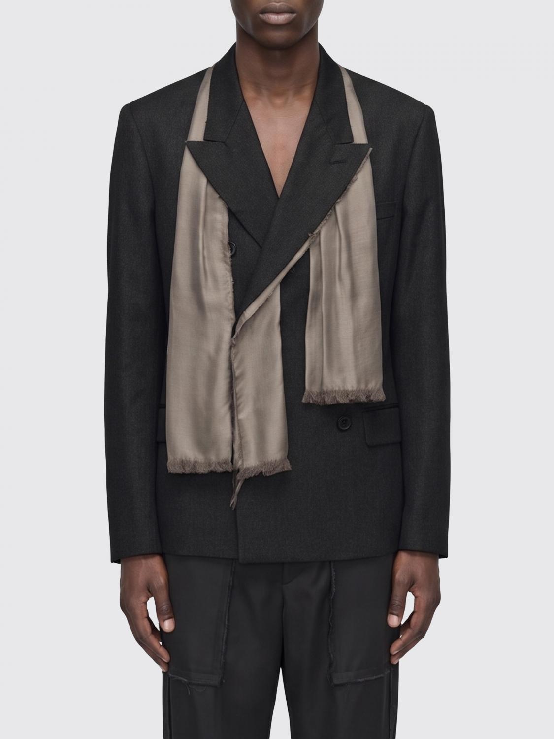 MAISON MARGIELA Blazer doppiopetto in lana vergine con fusciacca