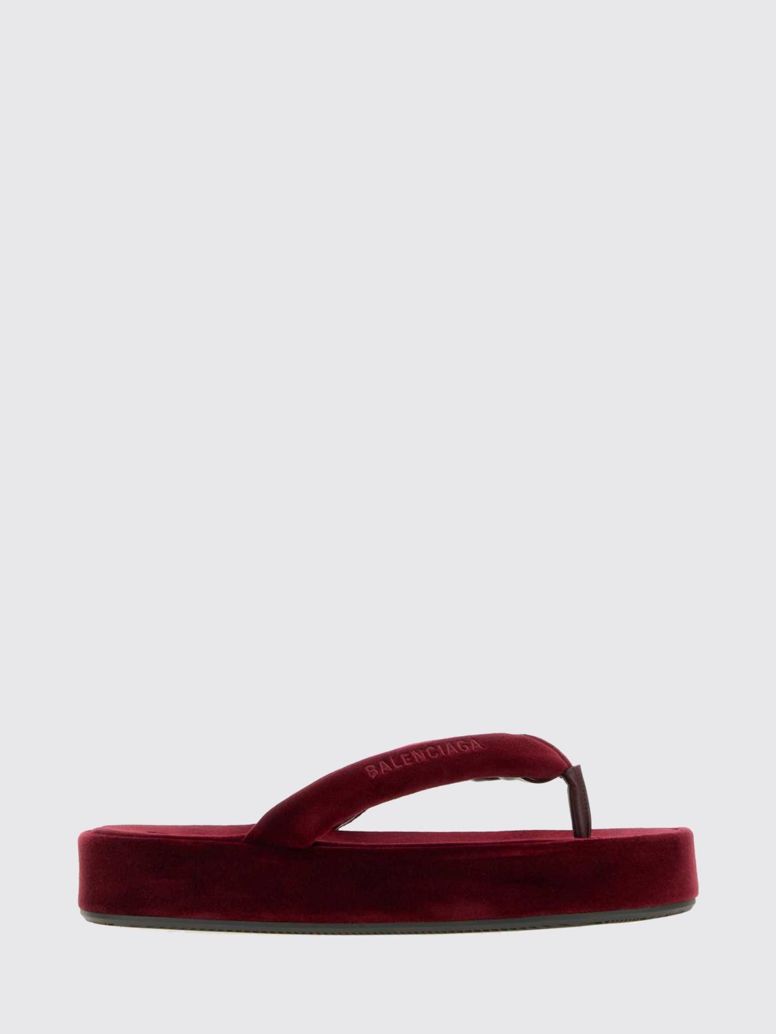 BALENCIAGA Infradito platform in velluto