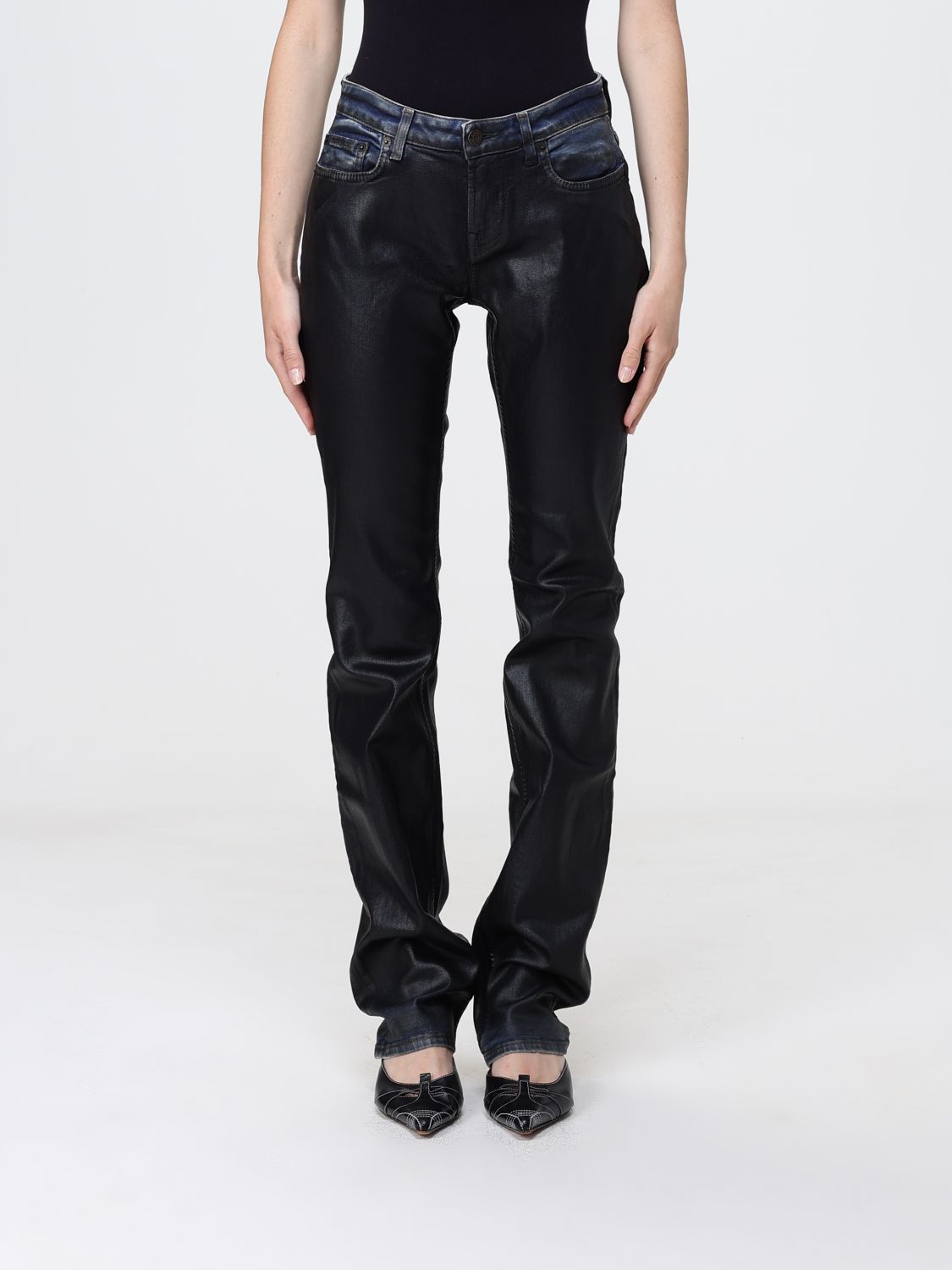 Acne Studios Jeans Woman In 블랙