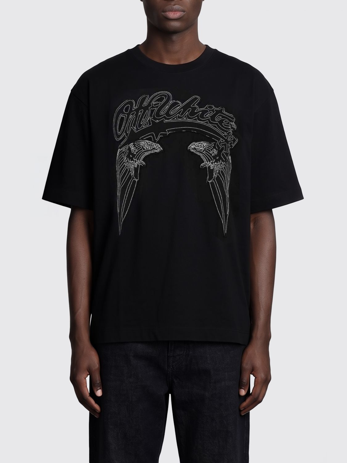 Off-White Cotton Skyline Skate T-Shirt　オフホワイト コットン スカイライン スケート T シャツ Off-White