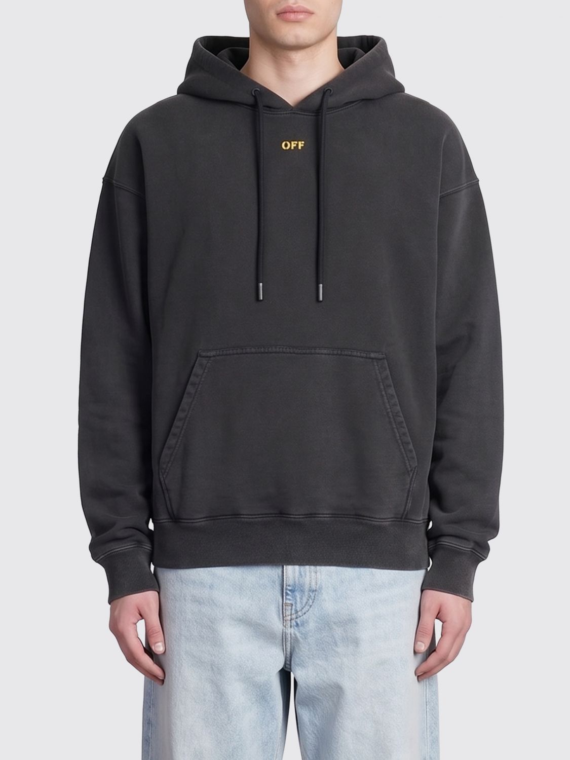 Off-White Hooded Sweatshirt with Logo　ロゴ付きオフホワイト フード スウェットシャツ Off-White