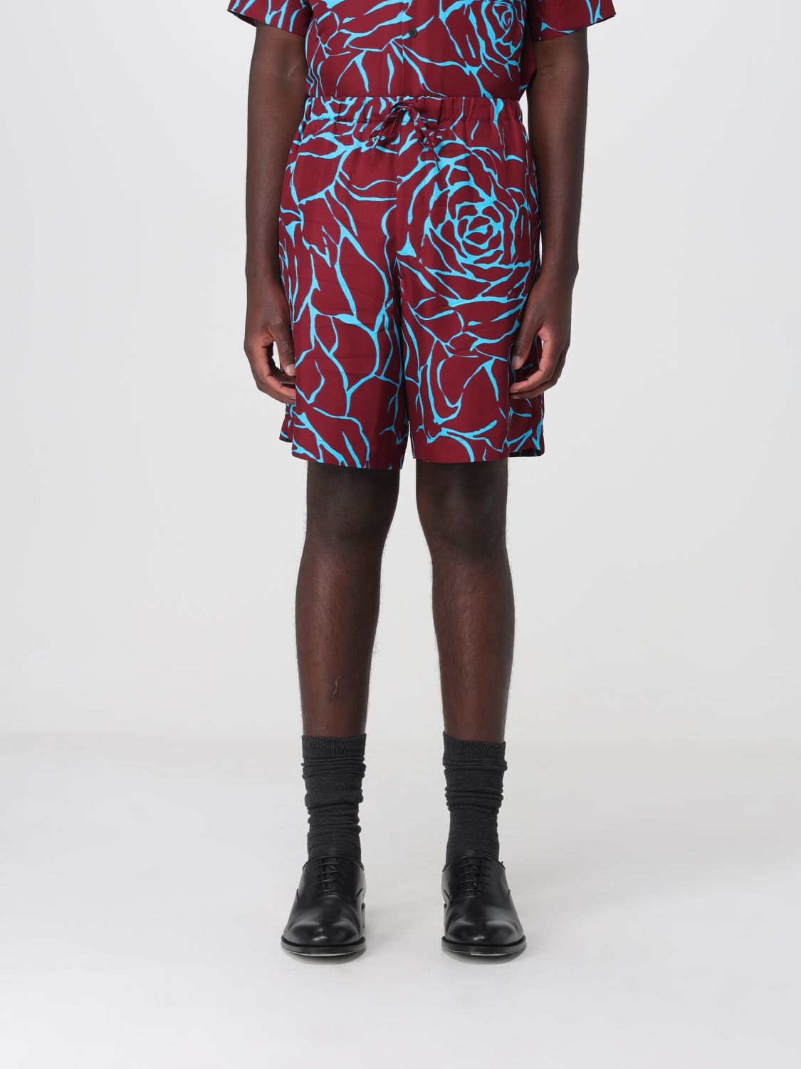 DRIES VAN NOTEN Pantaloncini con coulisse in twill