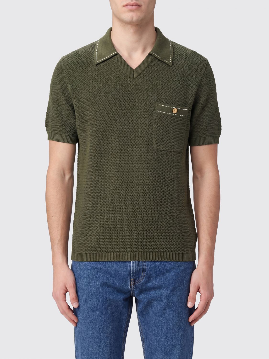 VERSACE Polohemd aus Baumwollstrick