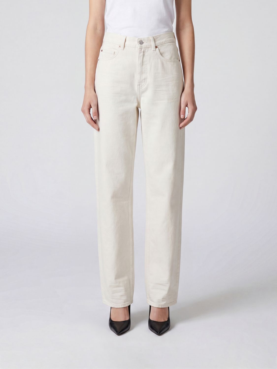 SAINT LAURENT Jeans straight in denim di cotone