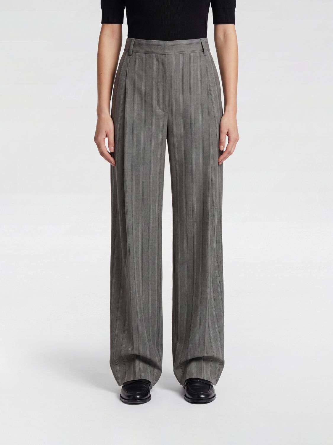 STELLA MCCARTNEY Pantaloni palazzo sartoriali in lana