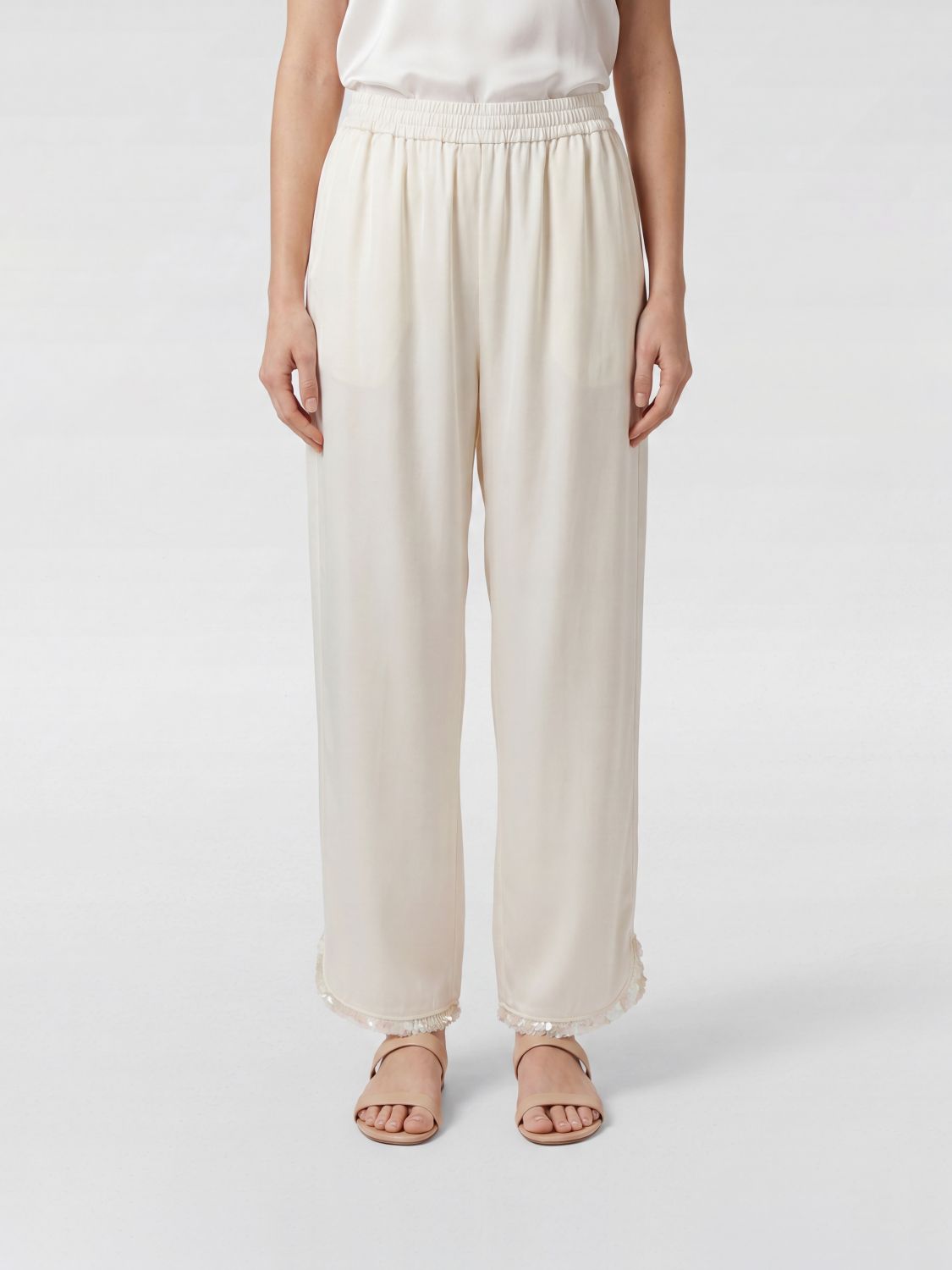 STELLA MCCARTNEY Pantaloni palazzo in misto viscosa