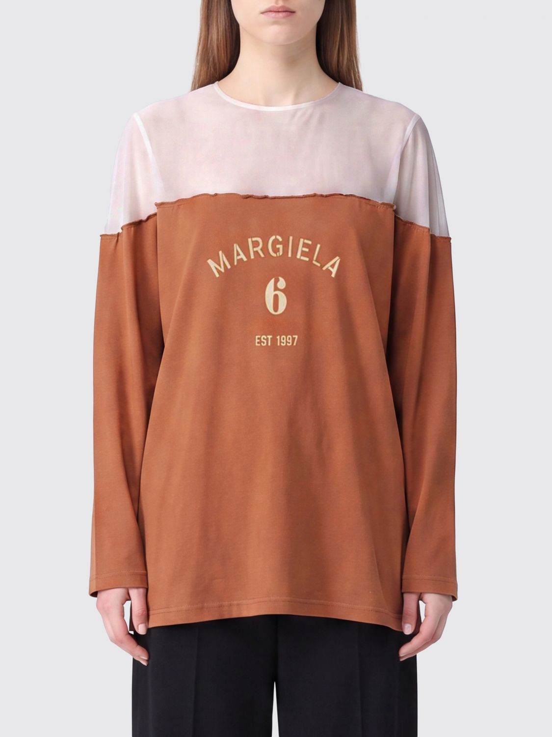 MM6 MAISON MARGIELA T-shirts in jersey di cotone con logo