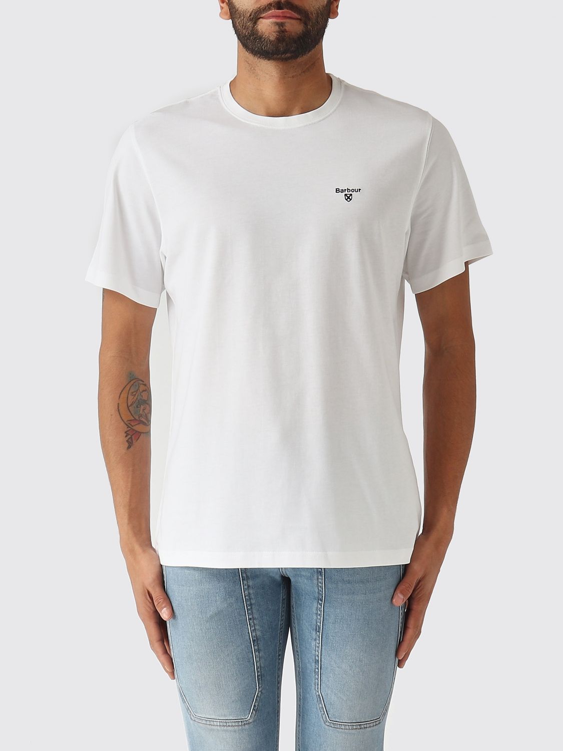 BARBOUR Baumwoll T-Shirt mit Logo