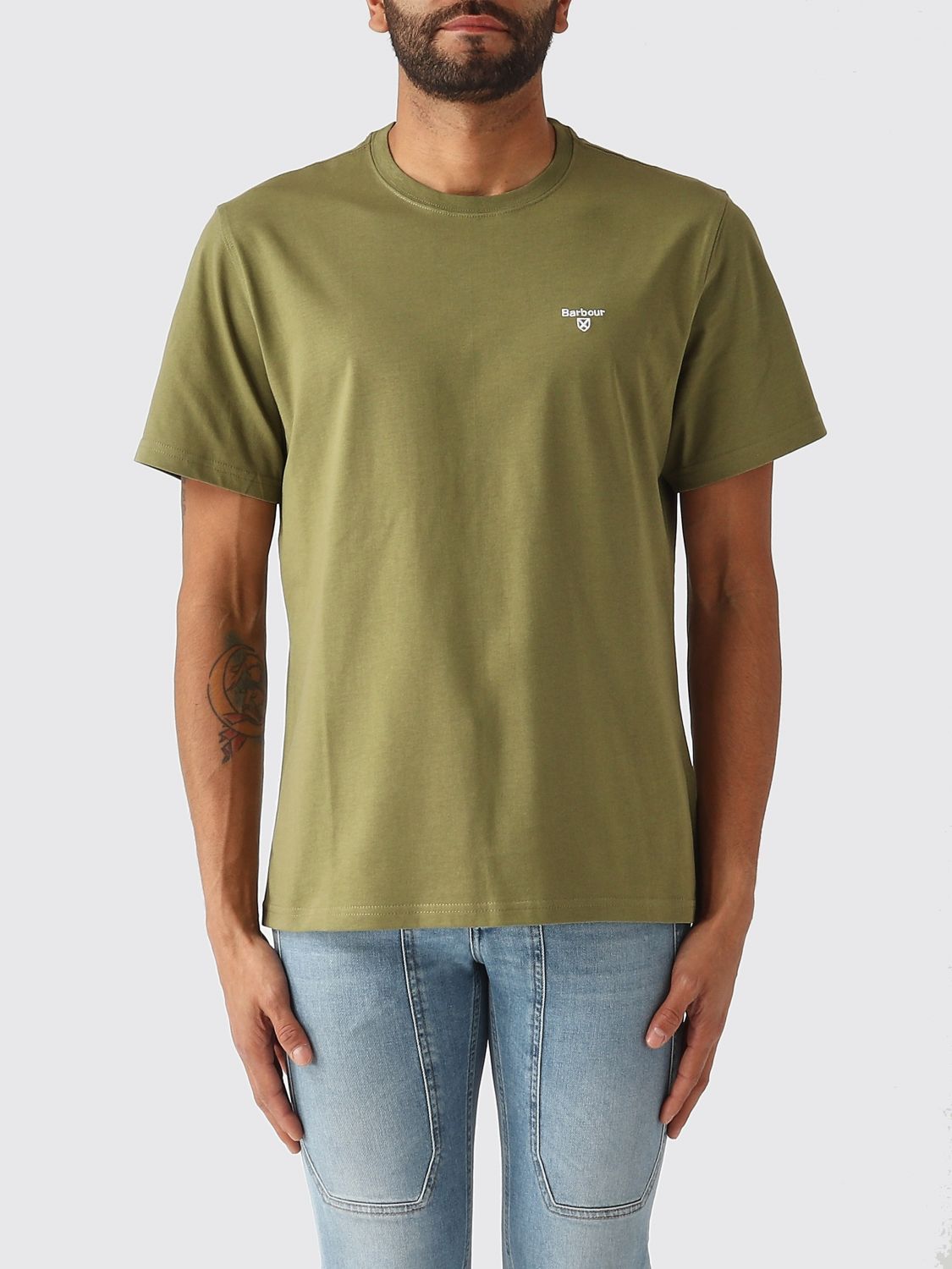 BARBOUR Baumwoll T-Shirt mit Logo