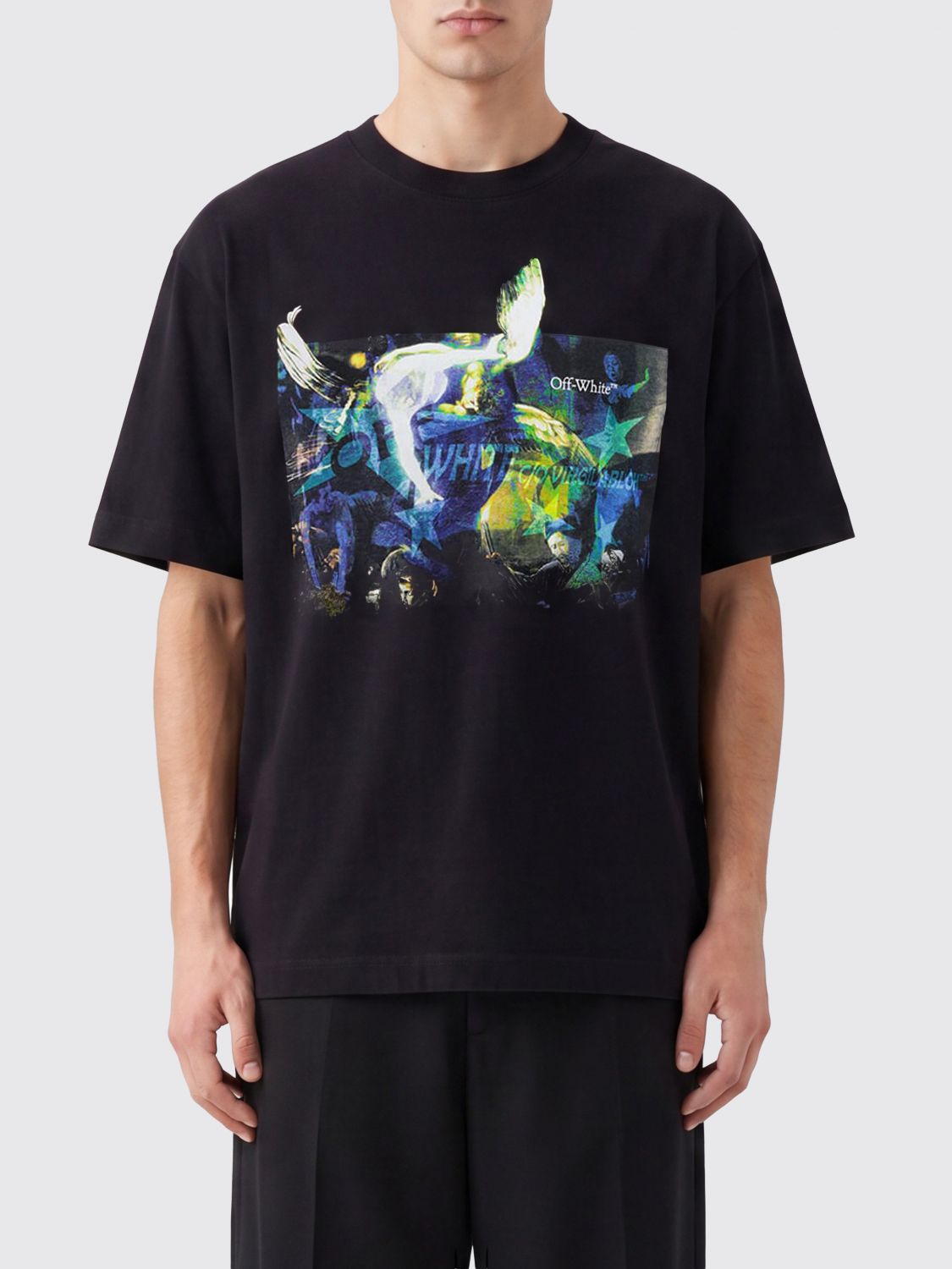 Off-White T-shirt in cotone stampata