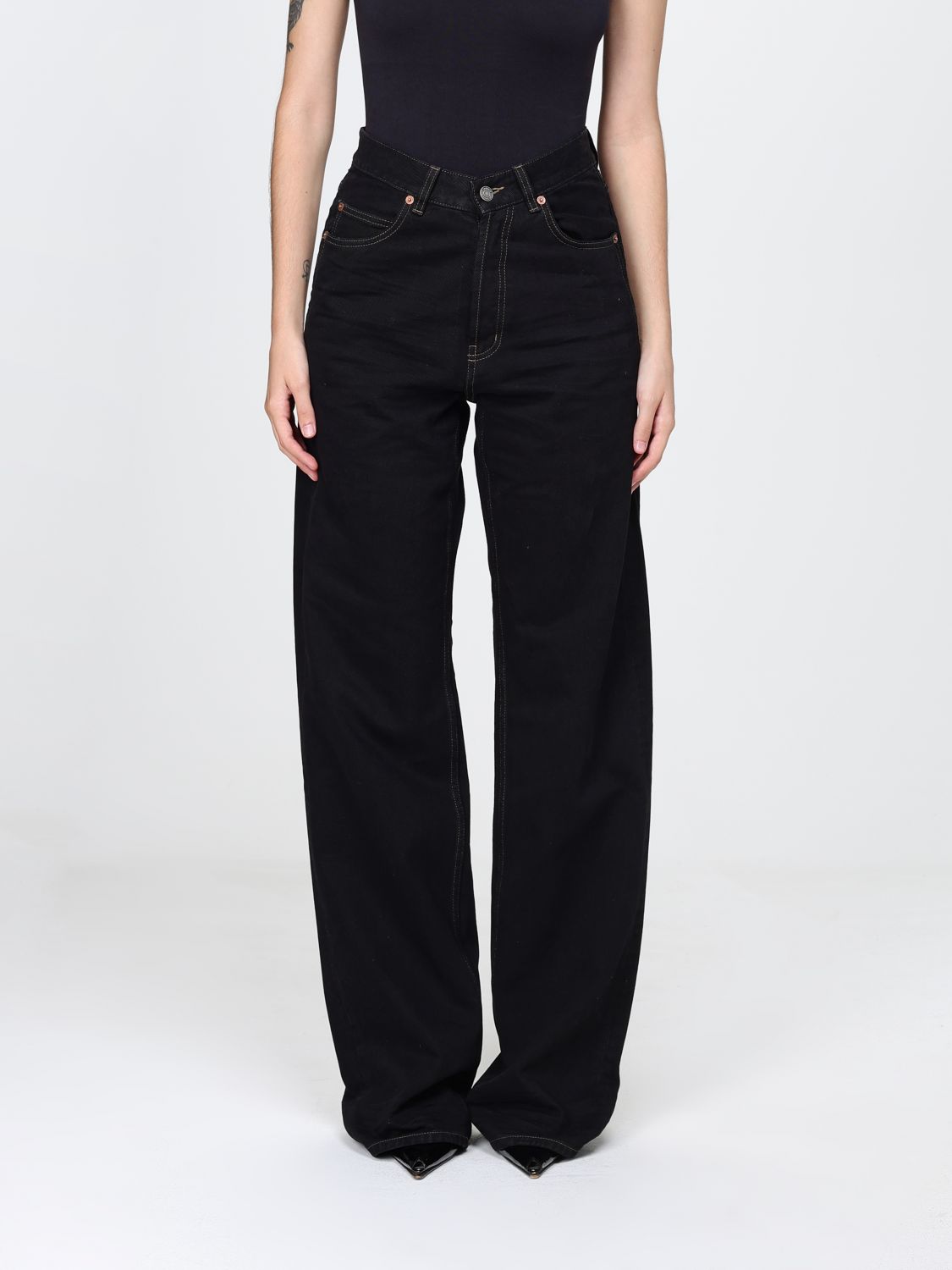 SAINT LAURENT Jeans wide-leg in denim