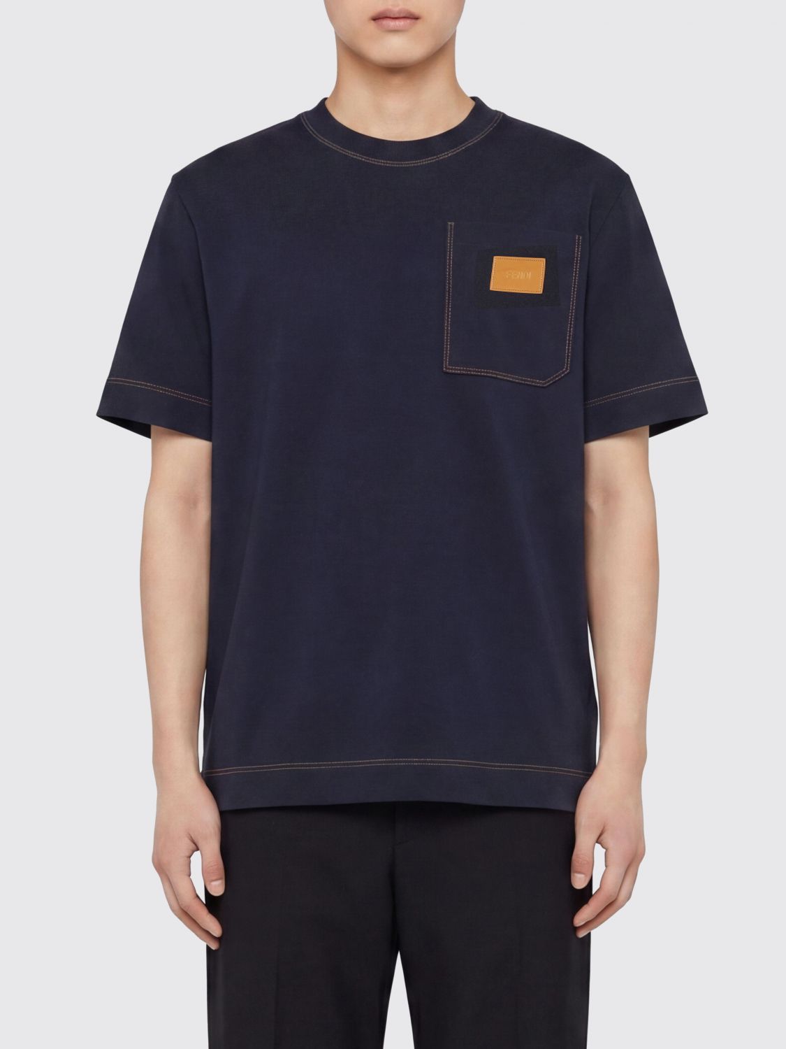 FENDI T-shirt in cotone con logo