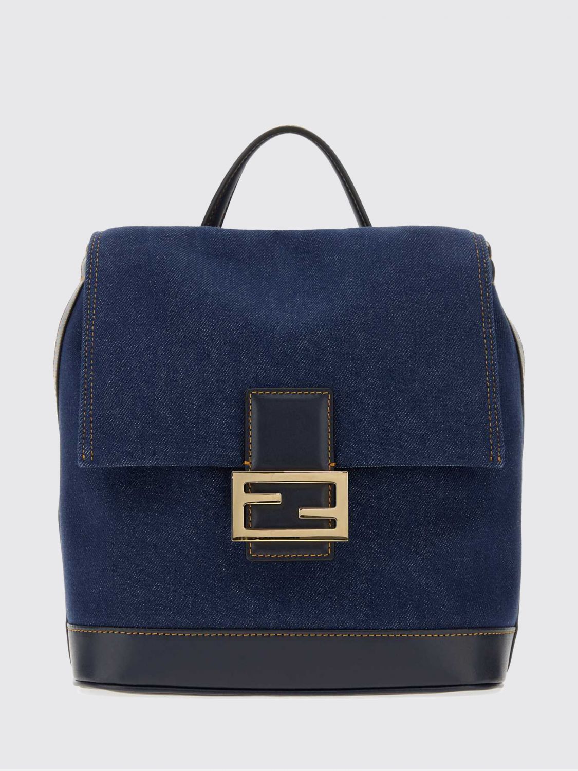 FENDI Zaino in denim di cotone