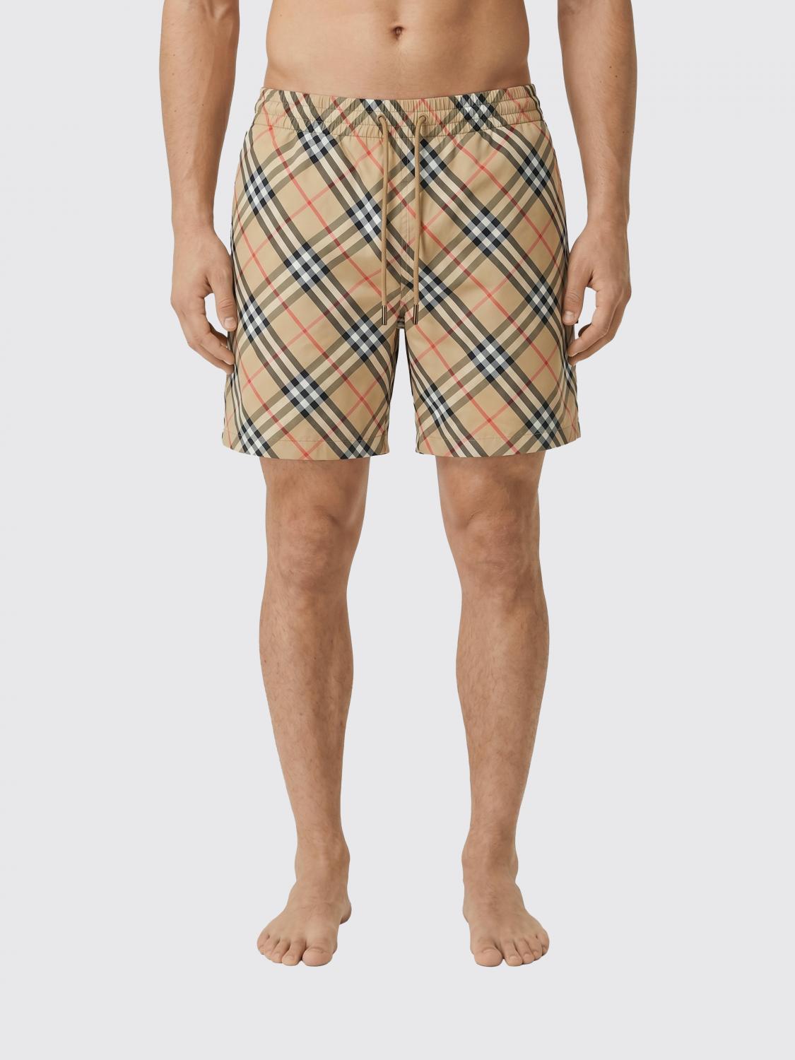 BURBERRY Costume da bagno in nylon check