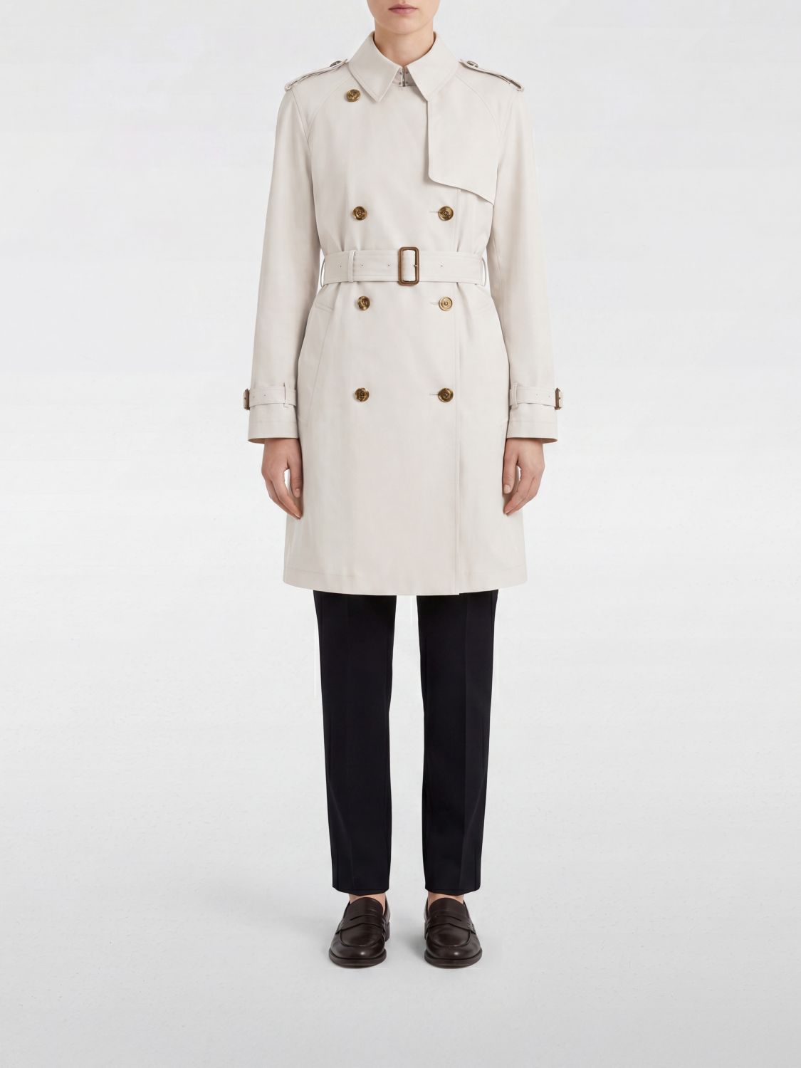 BURBERRY Trench a doppiopetto in cotone