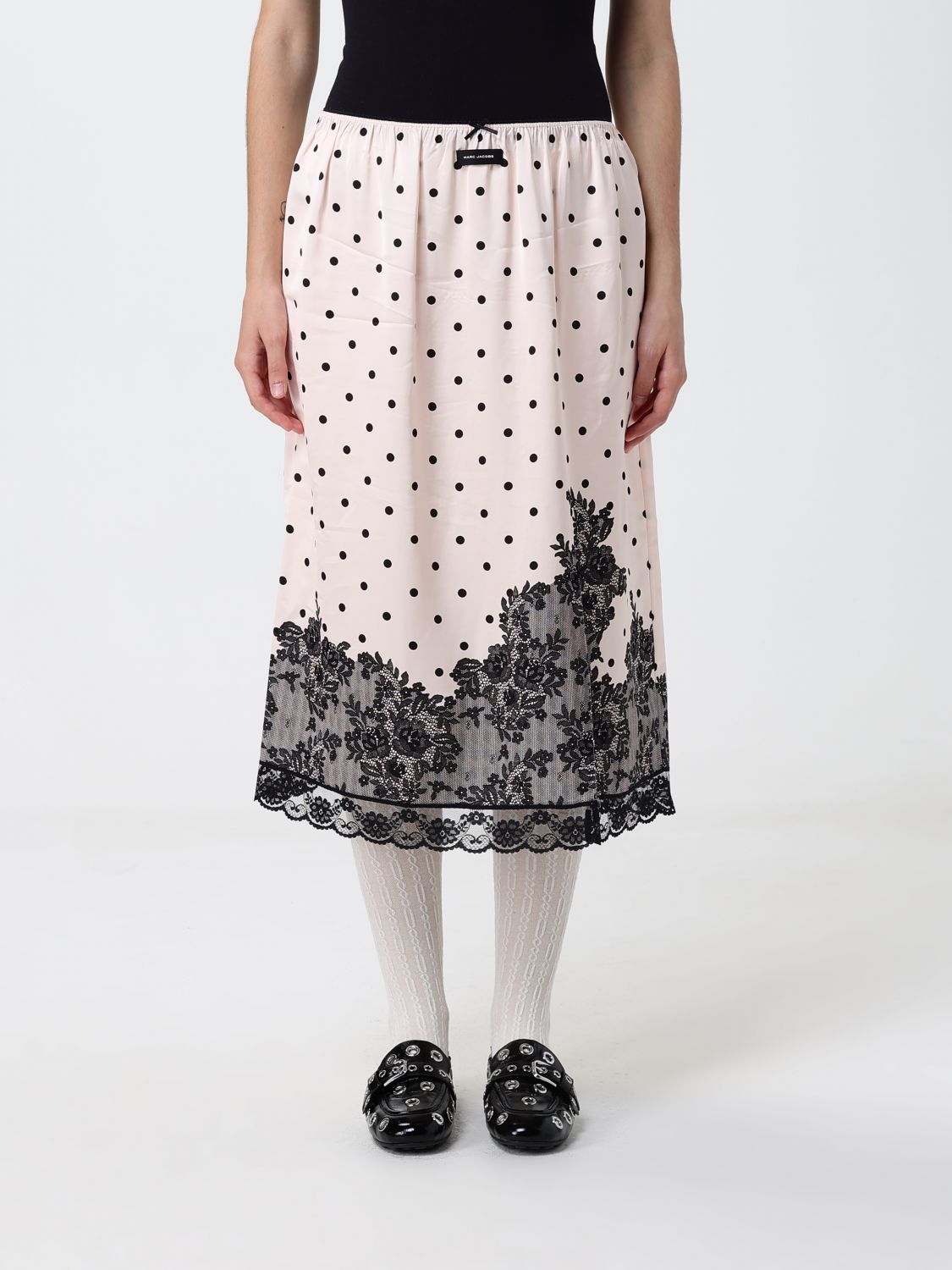 MARC JACOBS Polka Dot Skirt with Lace Inserts　MARC JACOBS レースインサート付きポルカドットスカート MARC