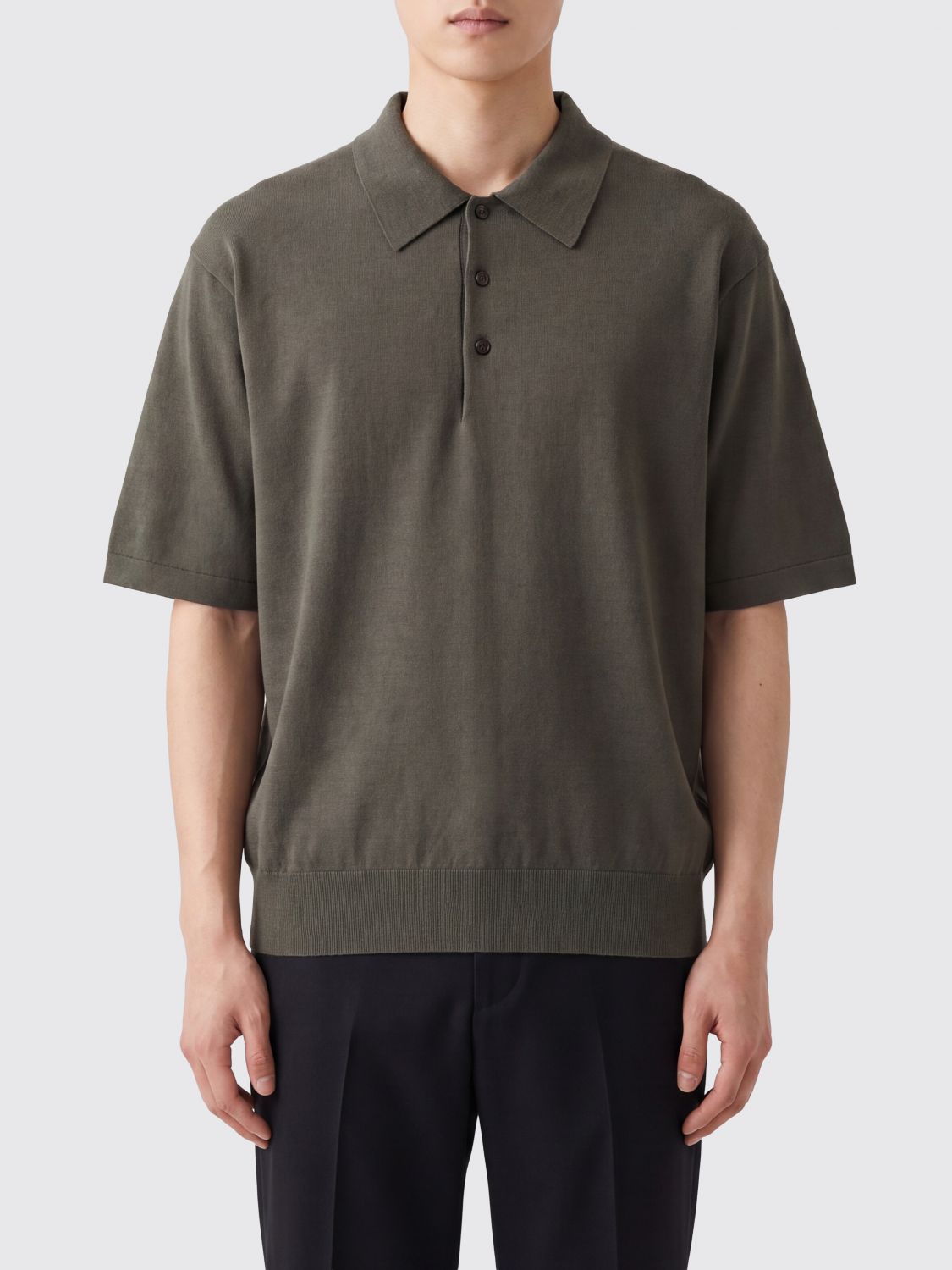 AURALEE Polo Shirt Men color Olive