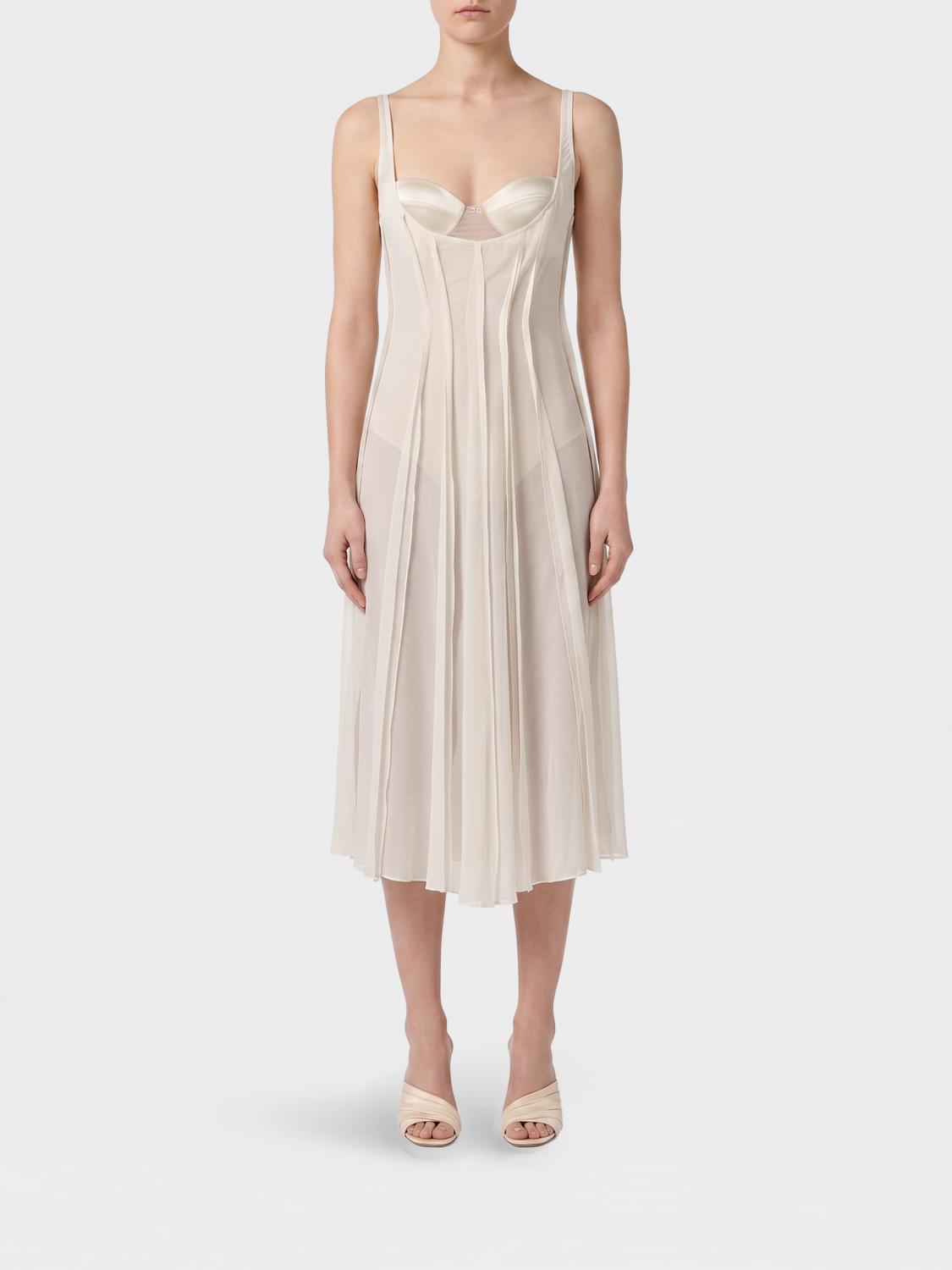 ELISABETTA FRANCHI Abito midi bustier in crêpe