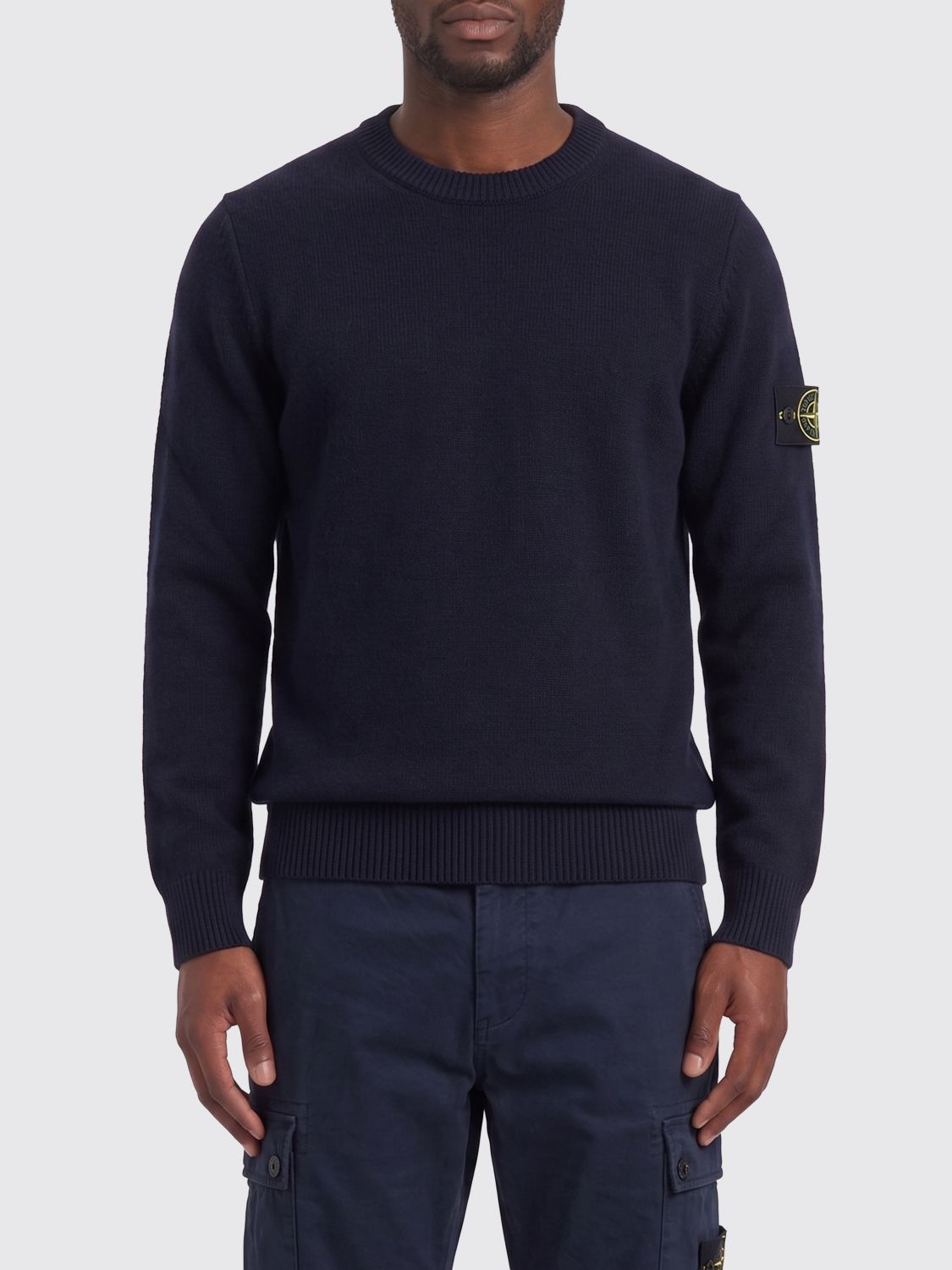 STONE ISLAND Virgin Wool and Cashmere Crew Neck Sweater　STONE ISLAND バージン ウール & カシミア クルーネック セーター STONE