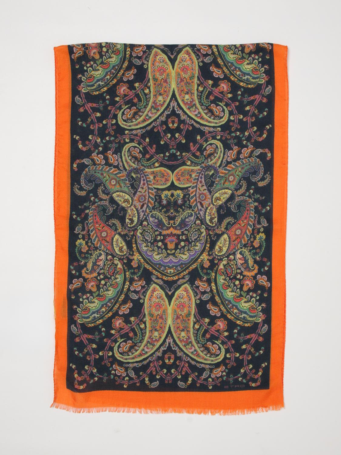 ETRO Wool Blend Scarf with Paisley Print　ETRO ウールブレンド スカーフ ペイズリープリント ETRO