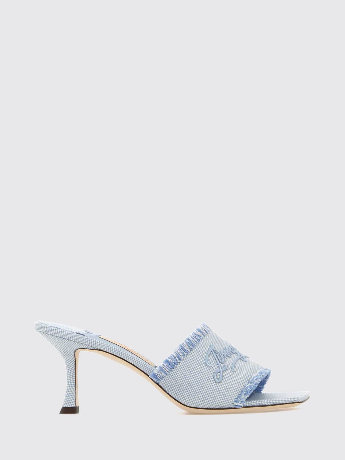 JIMMY CHOO Sandalo Alexia in canvas con logo ricamato