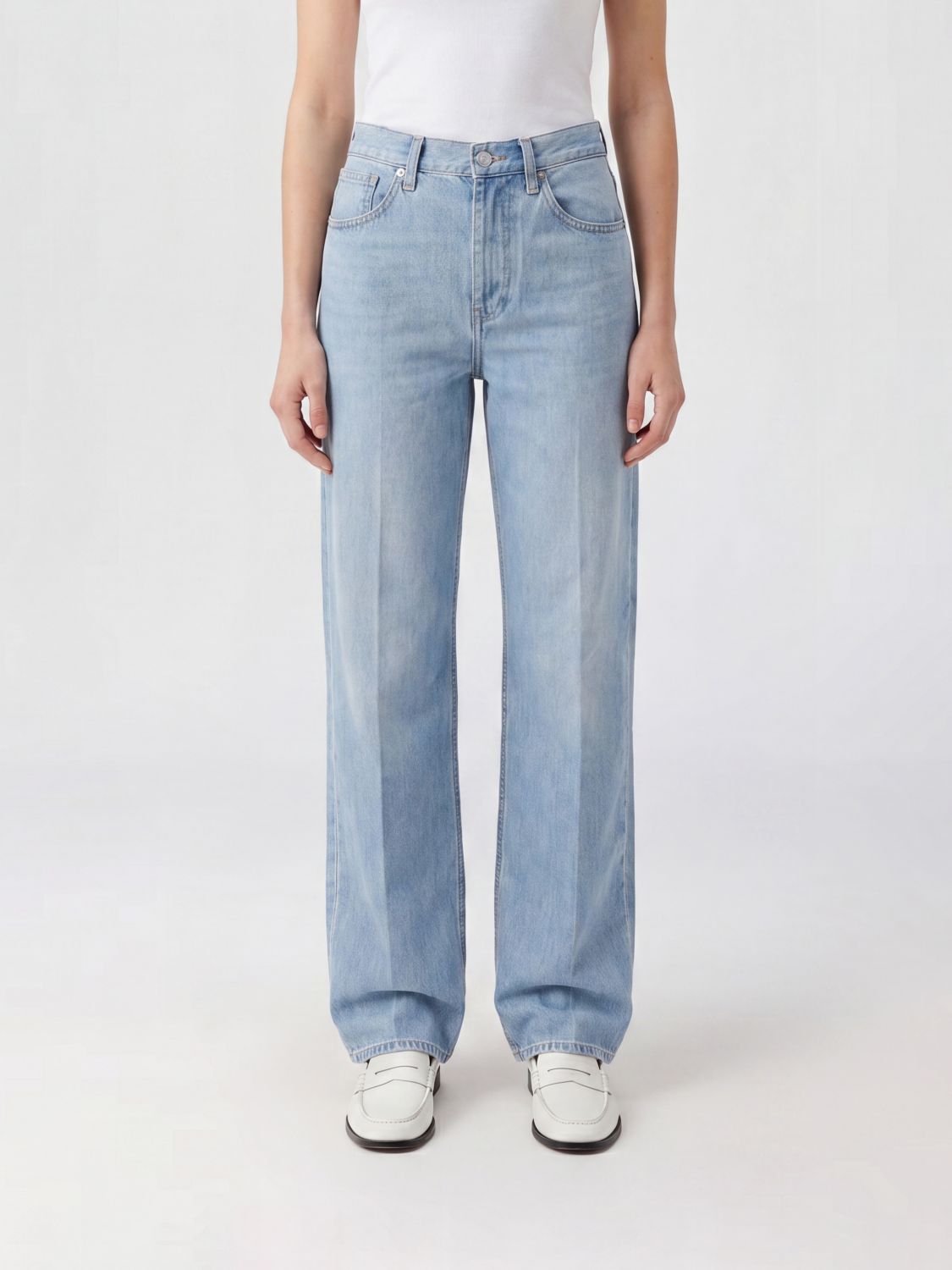 DONDUP Jeans a gamba larga in denim riciclato
