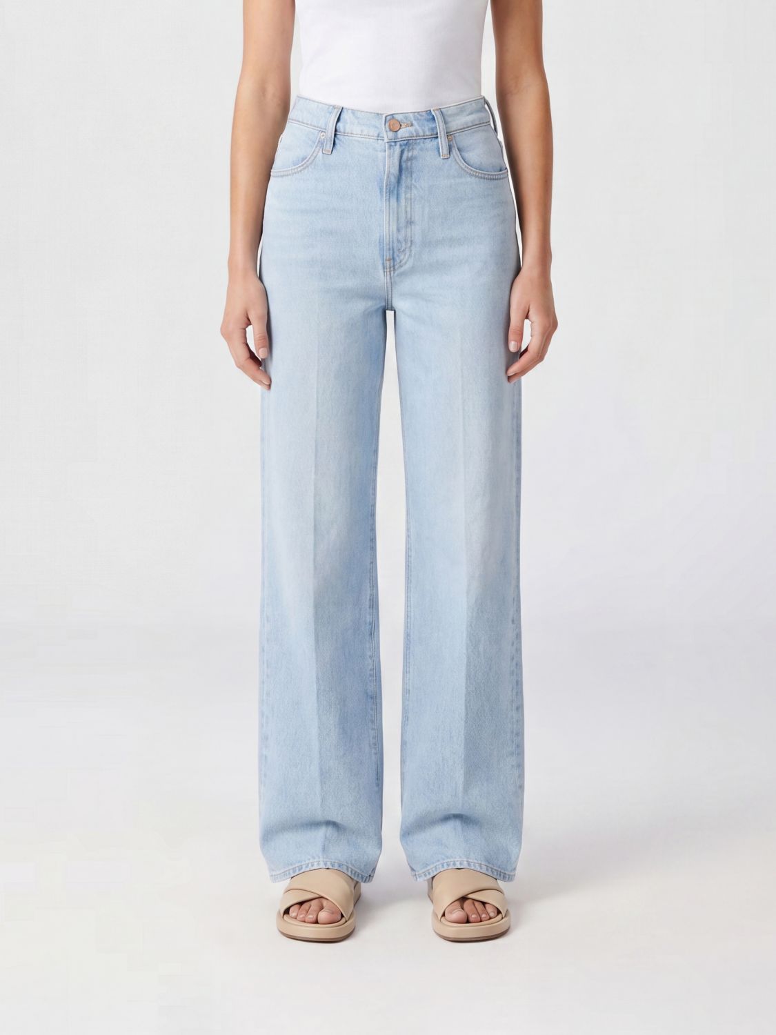MOTHER Jeans The Hustler Roller in denim