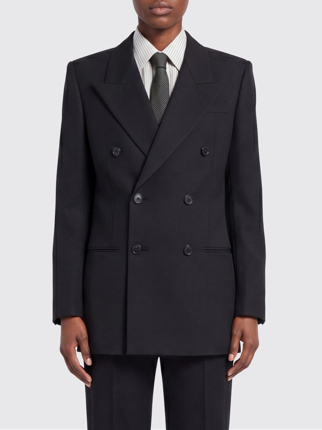 SAINT LAURENT Blazer a doppiopetto in lana vergine