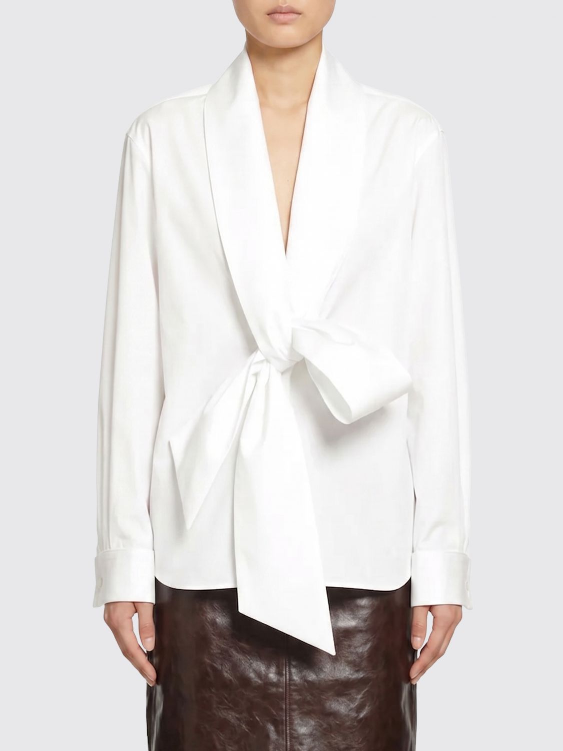 SAINT LAURENT Camicia in popeline di cotone