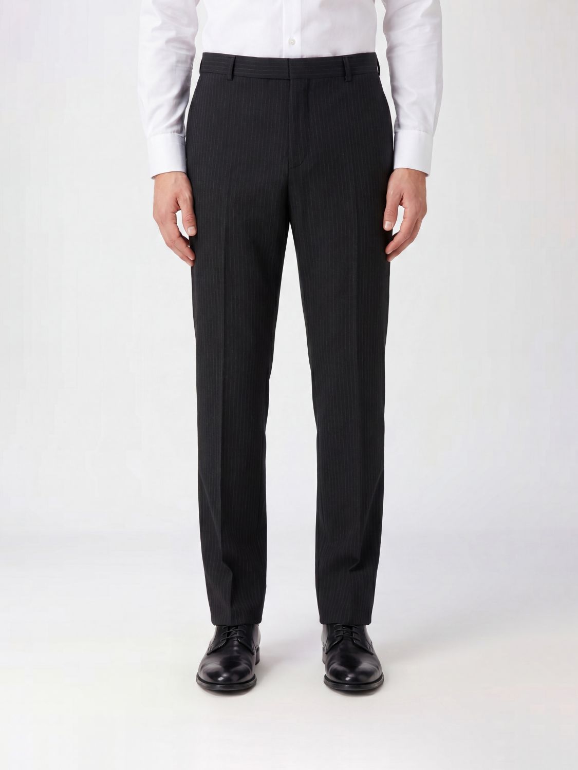 SAINT LAURENT Pantaloni sartoriali in lana con motivo gessato