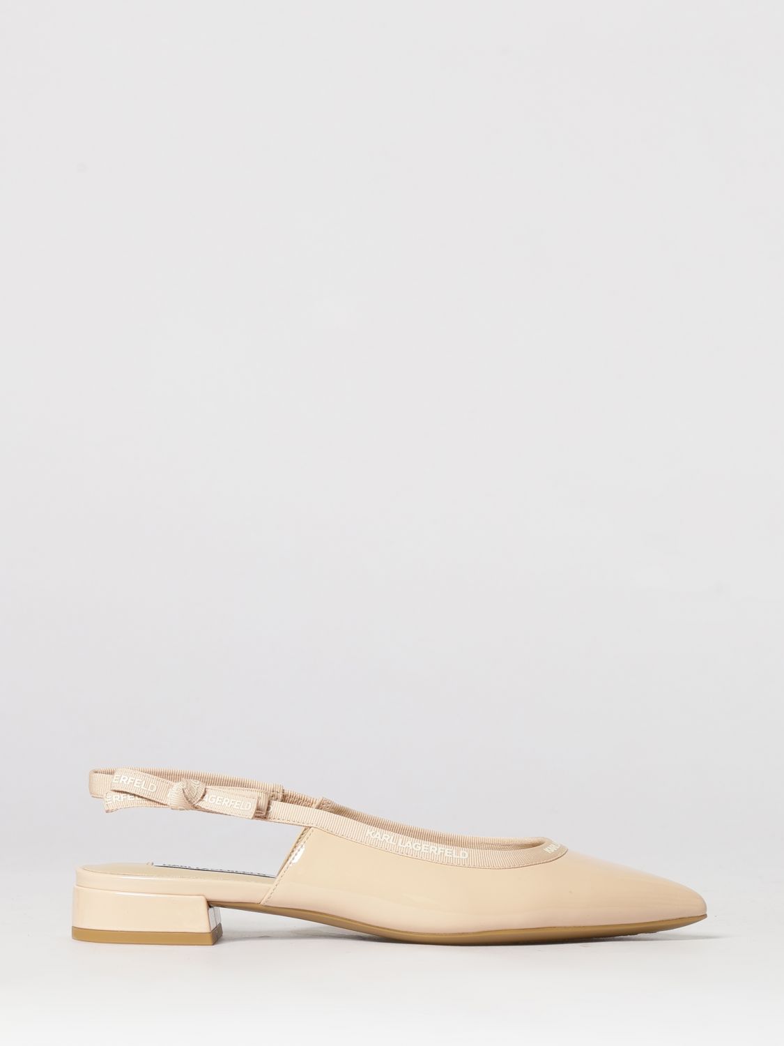 KARL LAGERFELD Slingback-Ballerinas aus Lackleder