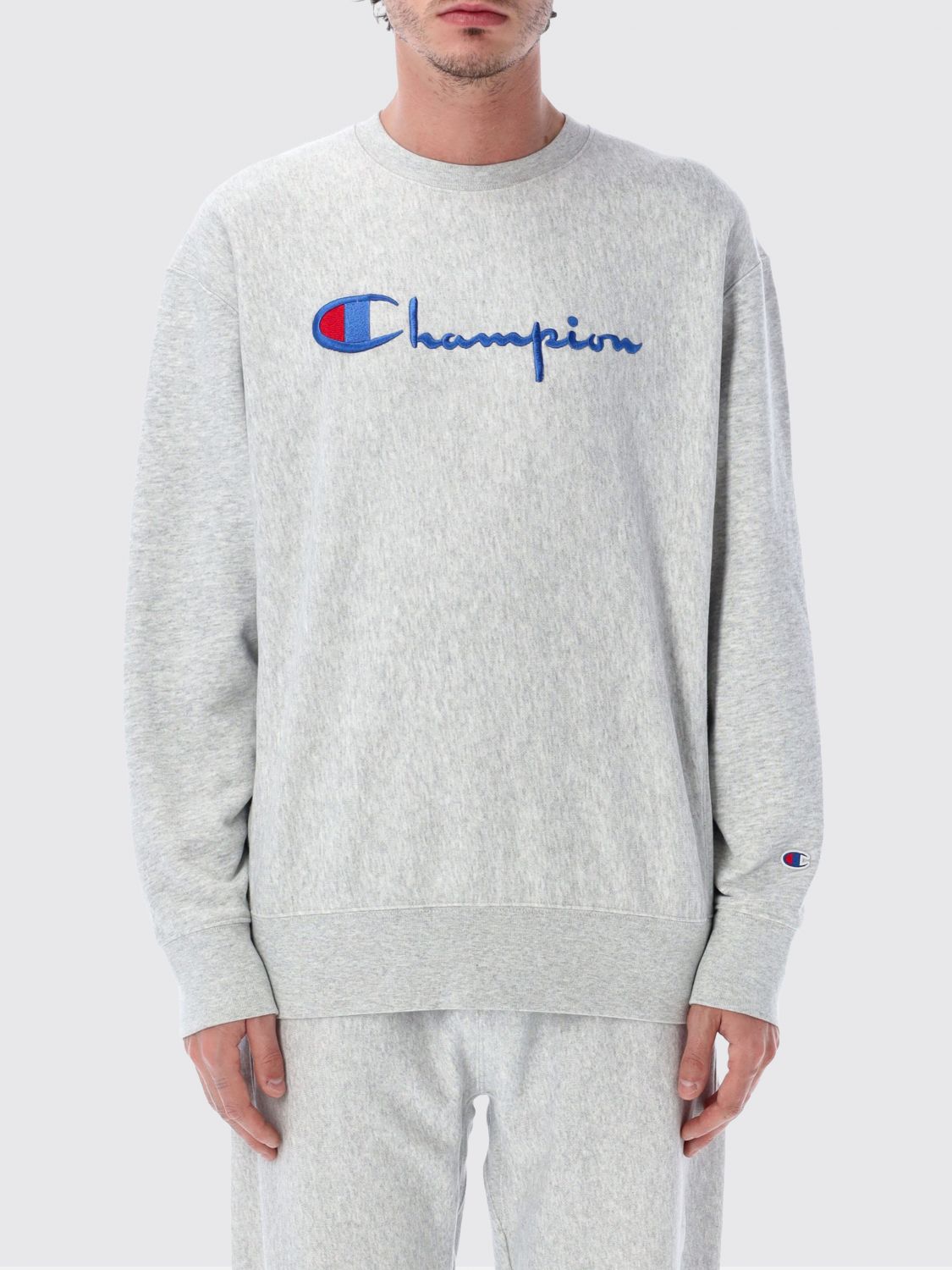 CHAMPION Felpa girocollo in misto cotone con logo