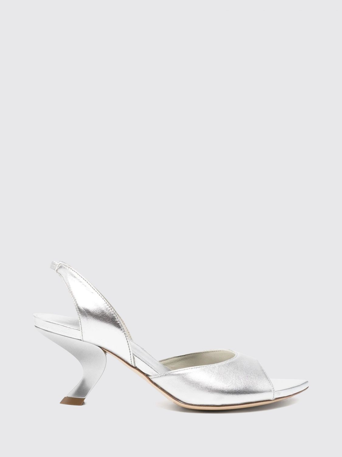 VIC MATIÉ Sandalo slingback in pelle laminata