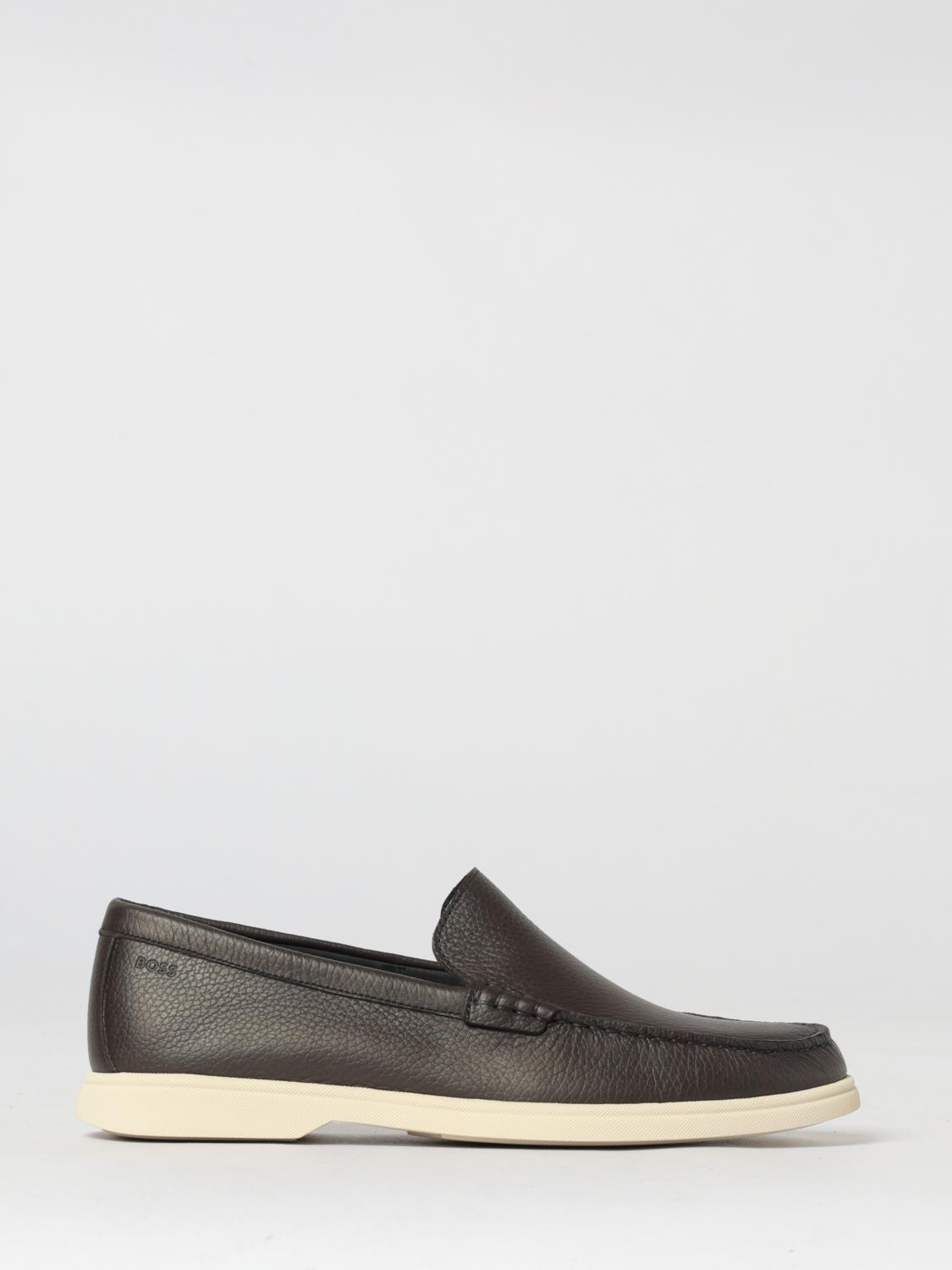 BOSS Loafer aus gehämmertem Leder