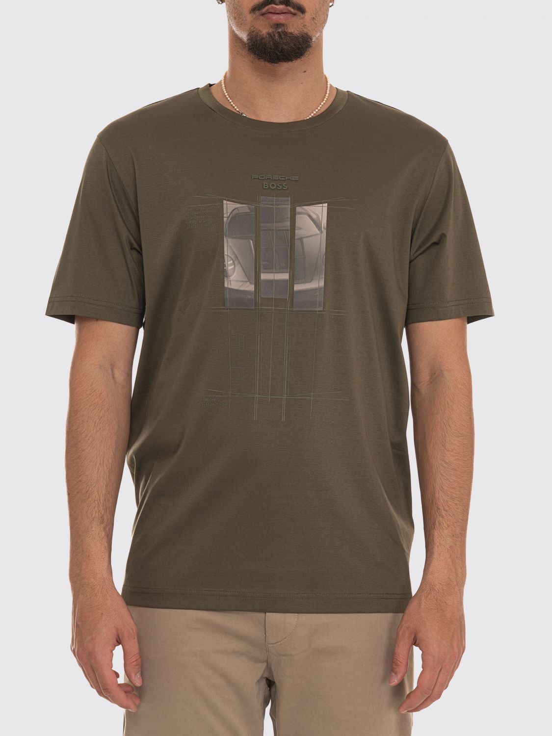 BOSS T-shirt Porsche x in cotone con grafica