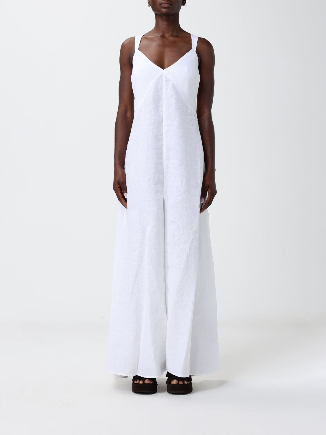 120% LINO Langes Leinenkleid