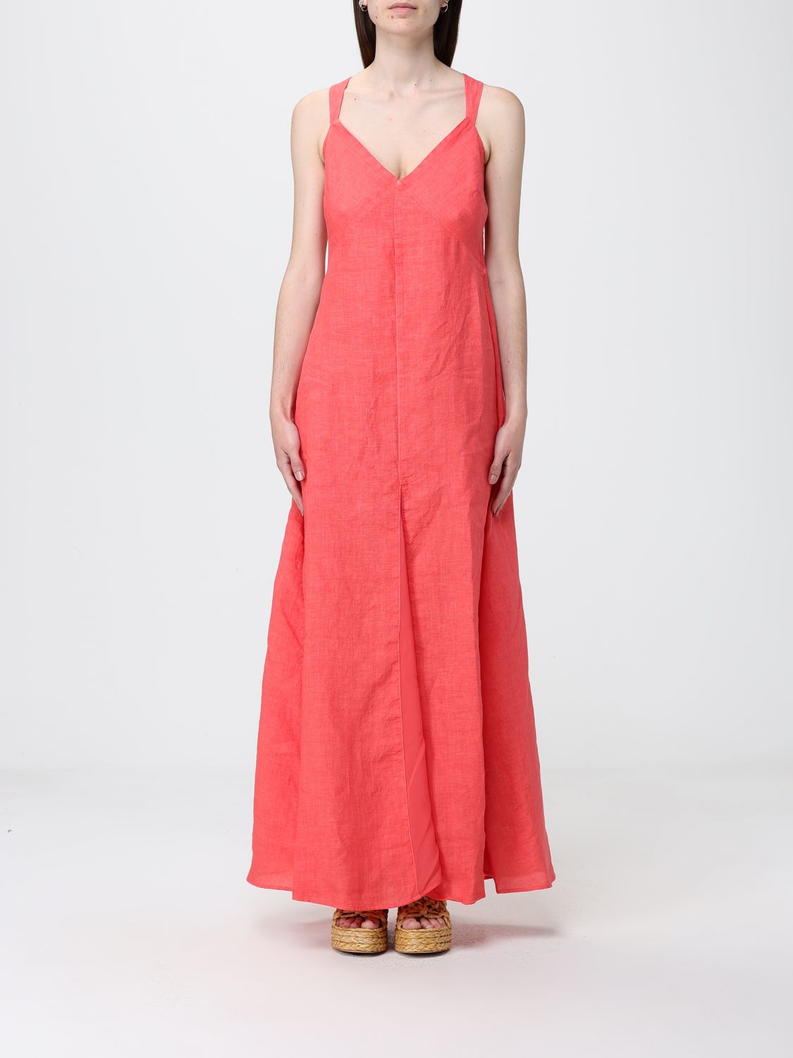 120% LINO Langes Leinenkleid