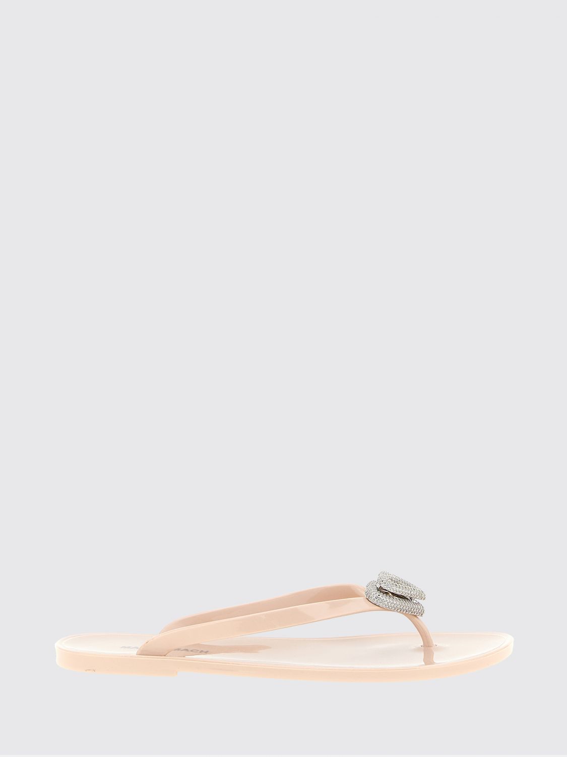 MACH & MACH Infradito in pvc con cuori di strass