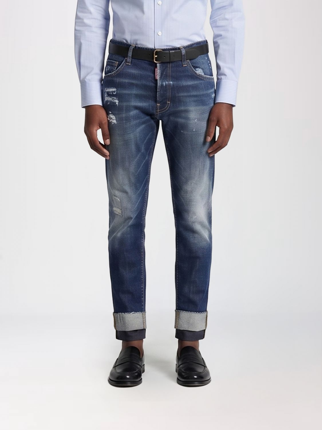 DSQUARED2 Jeans Teddy Ripped in denim stretch distressed