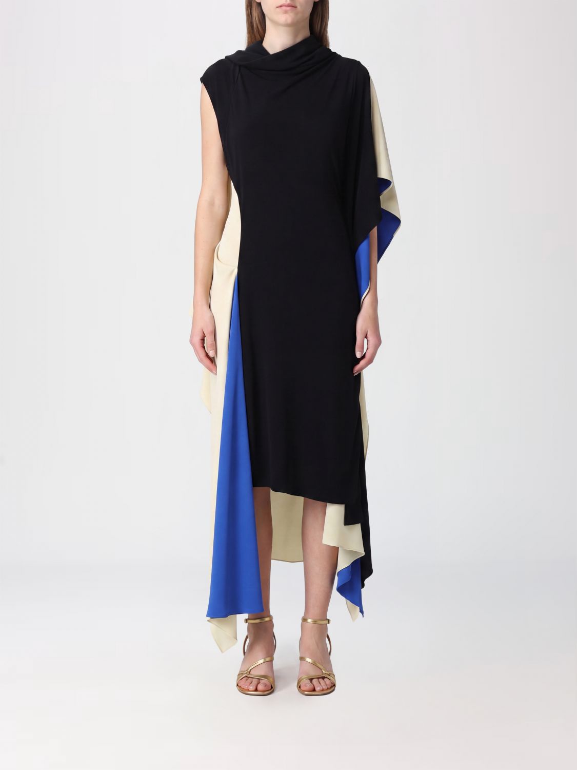 LOEWE Abito asimmetrico in viscosa