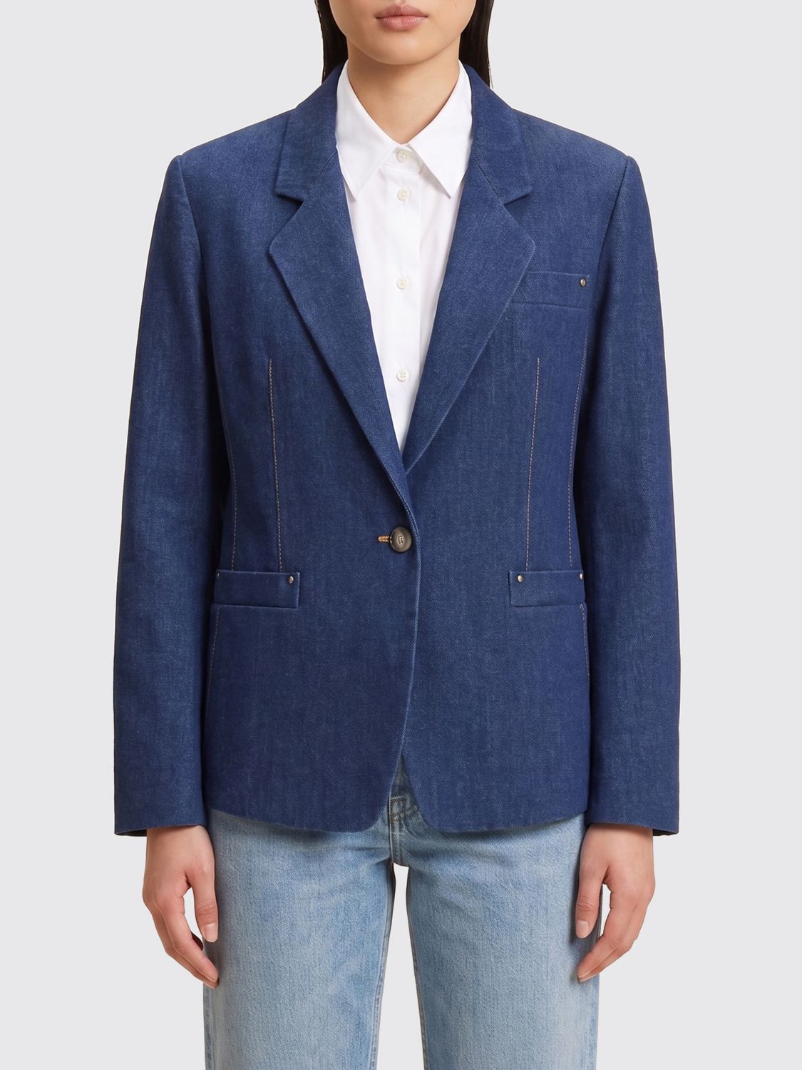 GIORGIO ARMANI Jacket Woman color Denim