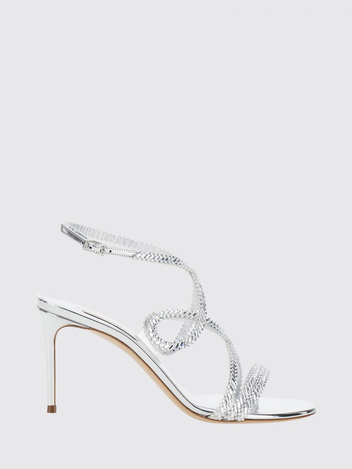 CASADEI Sandalo Julia Josephine in vernice laminata con strass