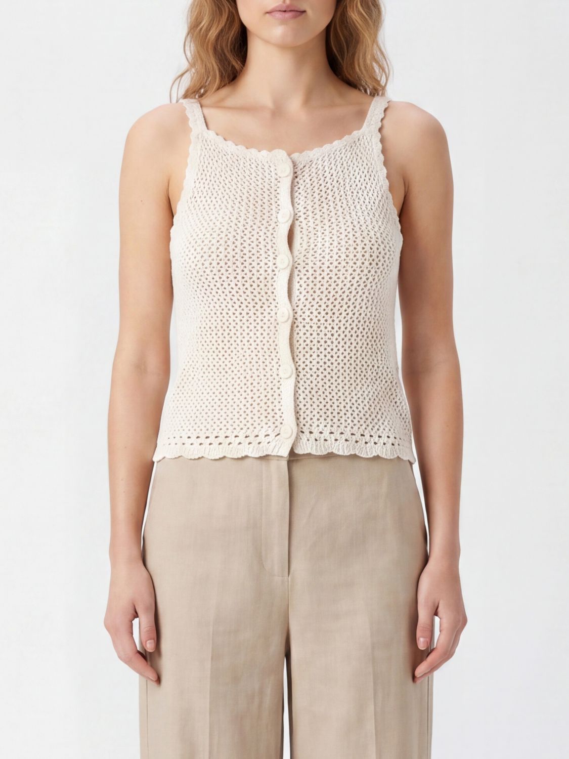 DUNST Top Donna colore Avorio