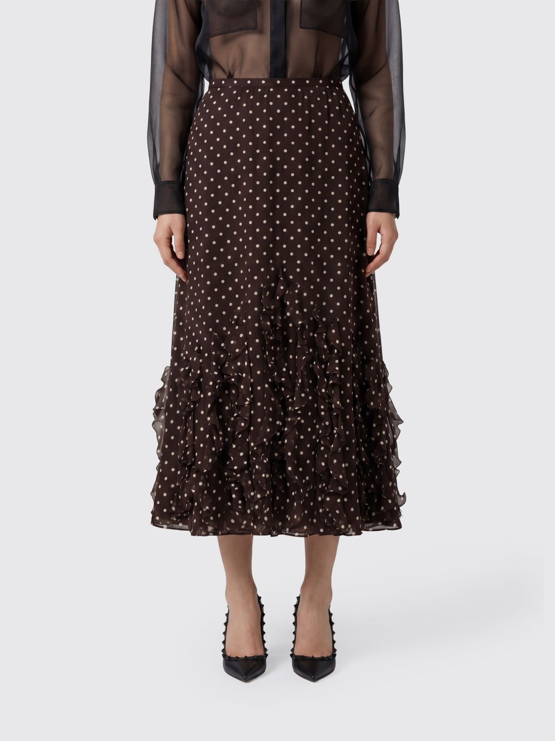 VALENTINO Skirt Woman color Brown