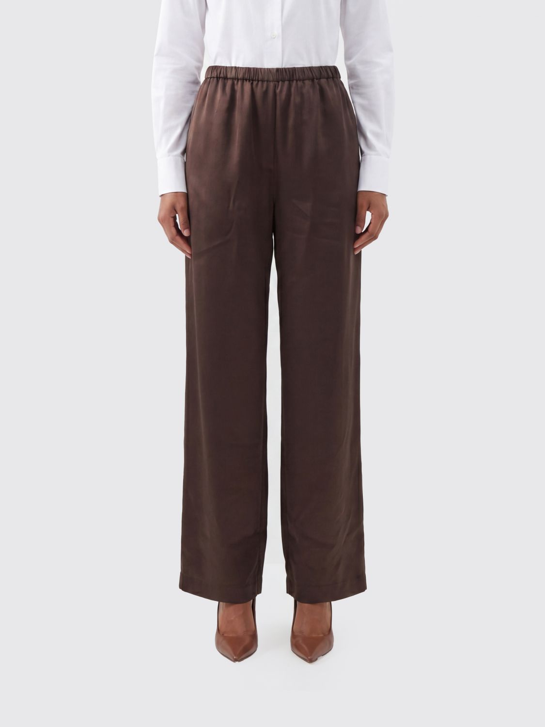 FERRAGAMO Pants Woman color Coffee