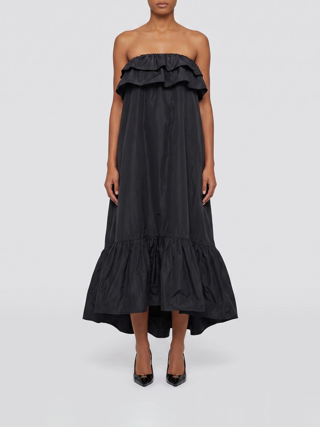 SAINT LAURENT Abito lungo in misto cotone