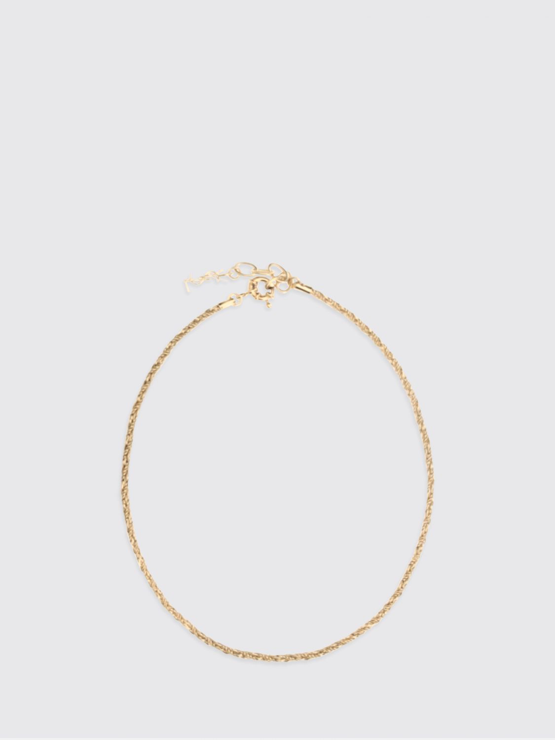 SAINT LAURENT Collana in ottone con charm monogram YSL